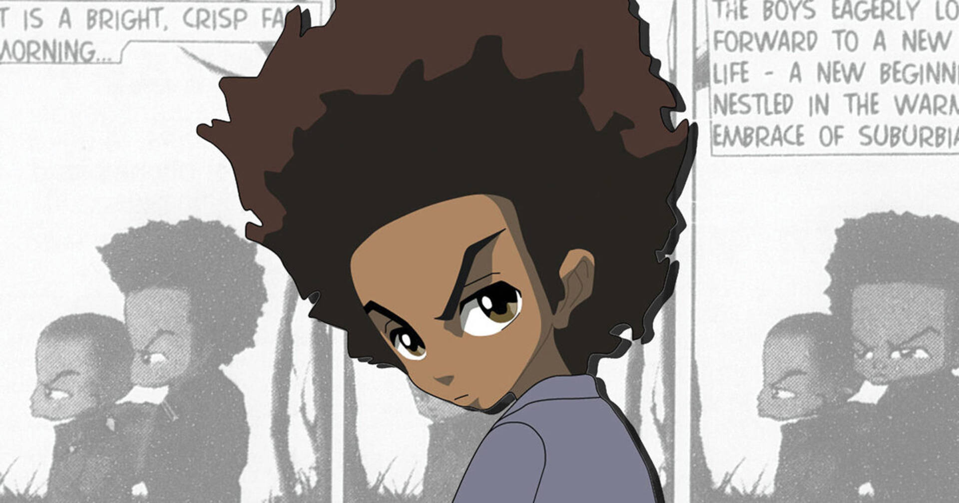 Huey Freeman Panel Boondocks Hd Background