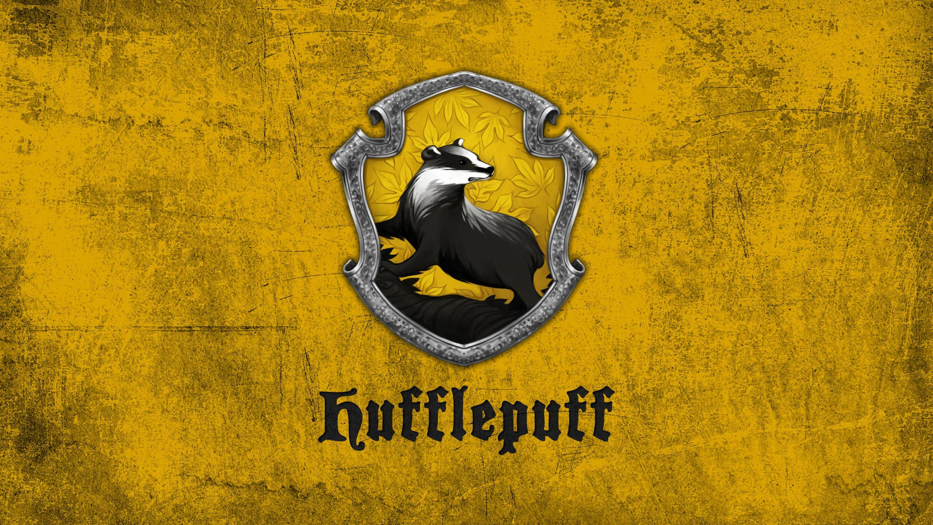 Hufflepuff Badger Emblem Harry Potter Laptop Background