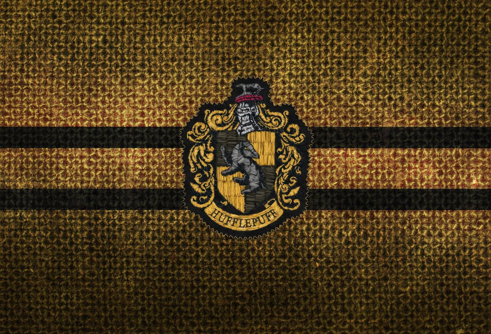 Hufflepuff Stitched Logo Harry Potter Desktop Background