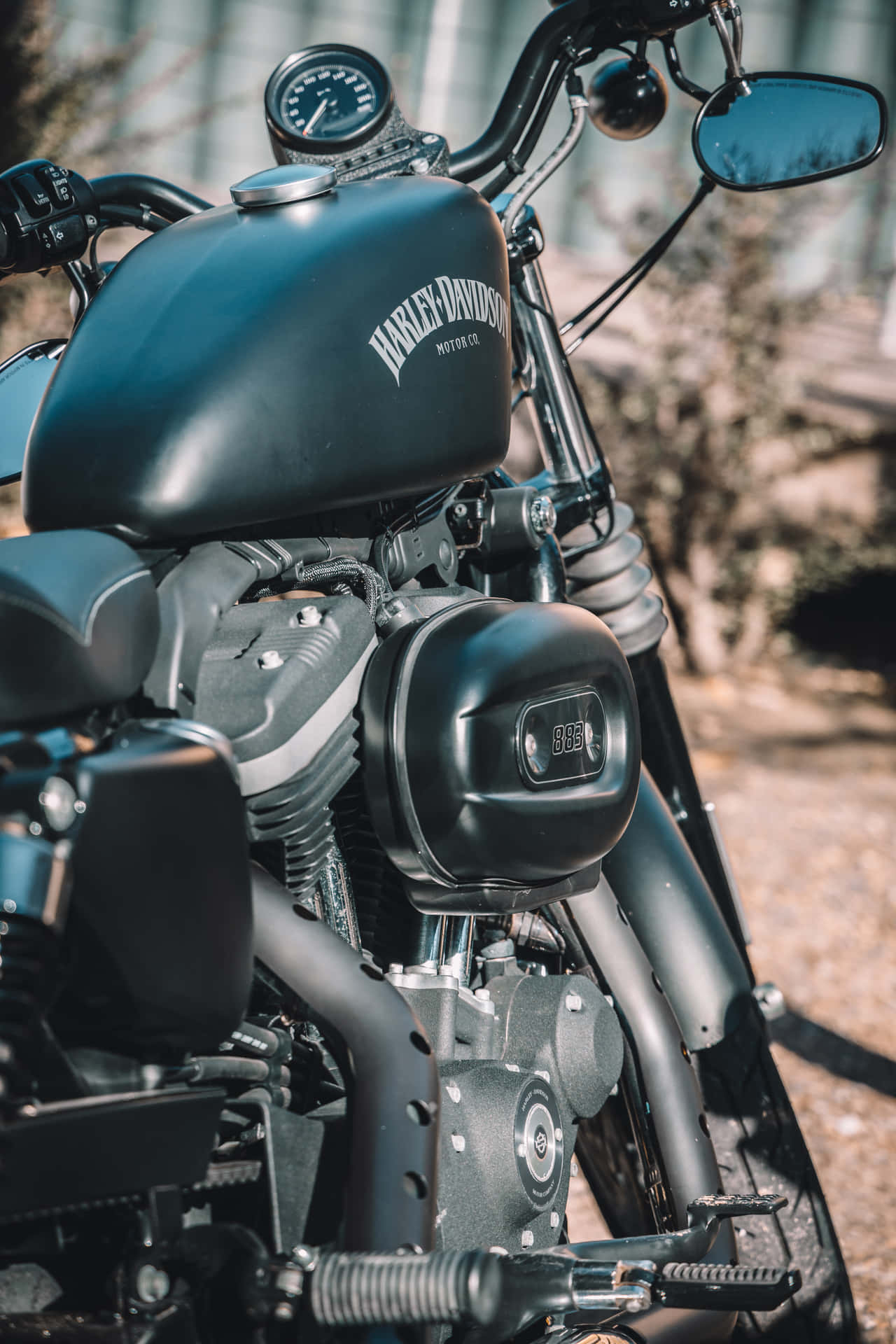 Huge Black Motorcycle [wallpaper] Background
