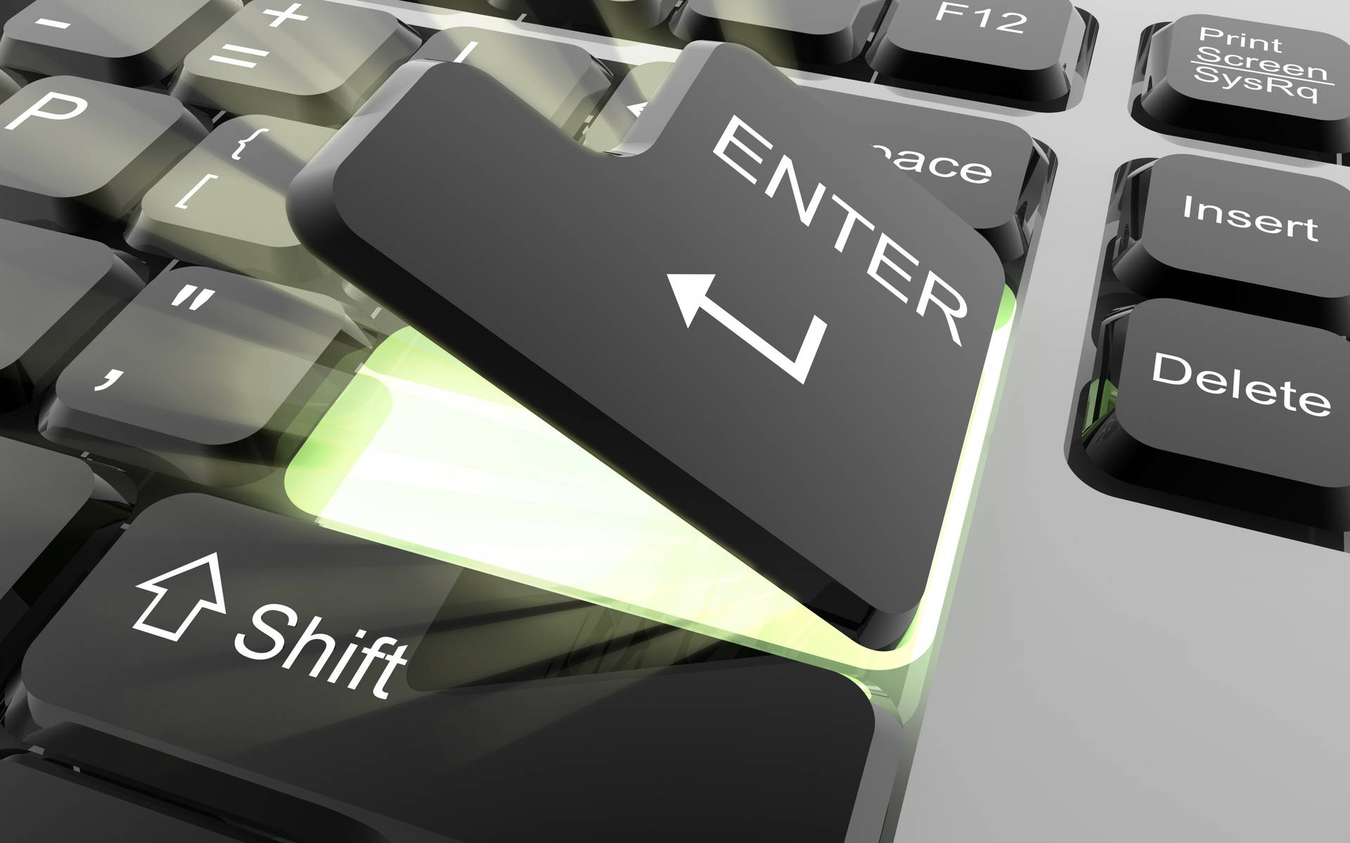 Huge Enter Sign Computer Keyboard Background