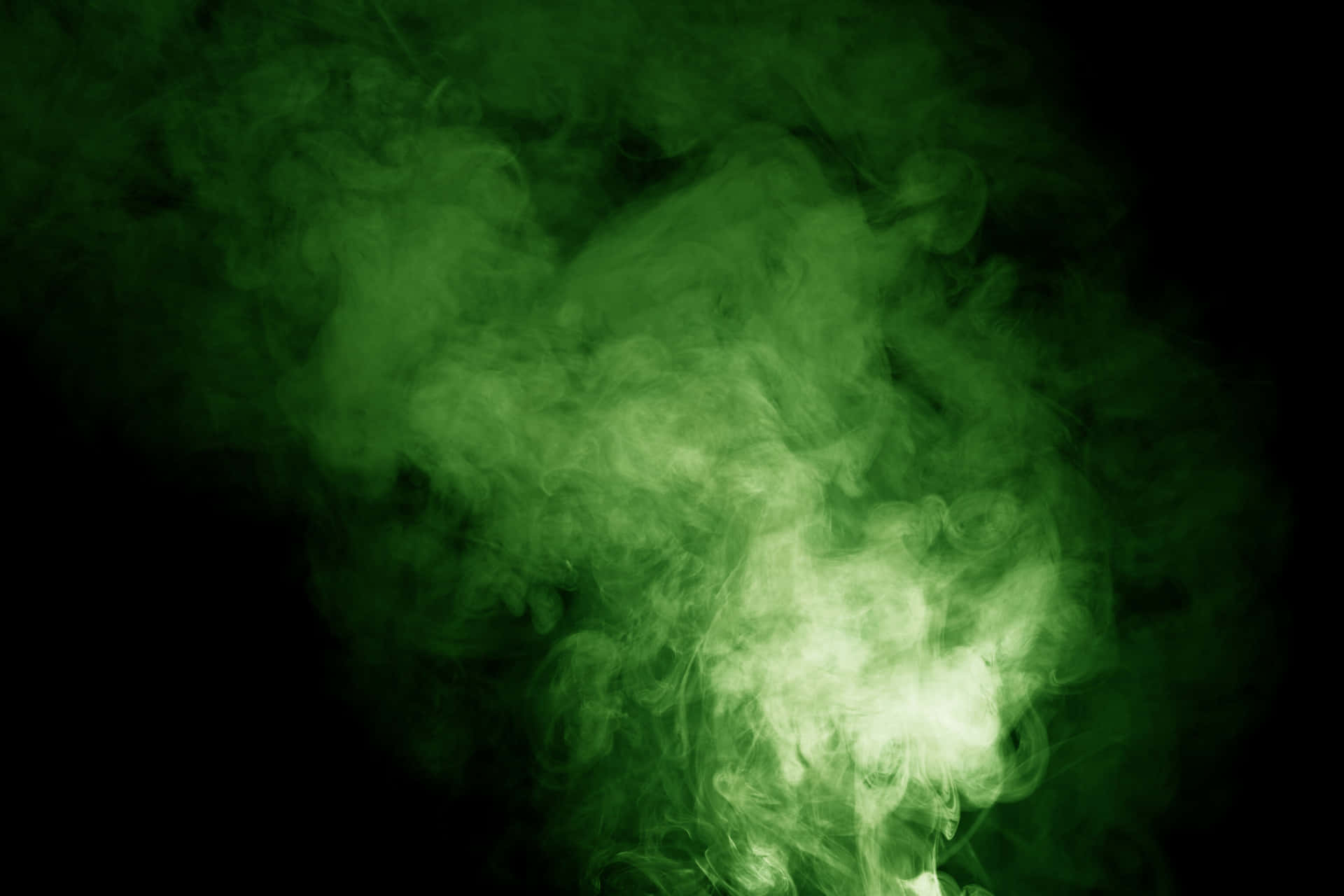 Huge Green Smoke With White Streak Background