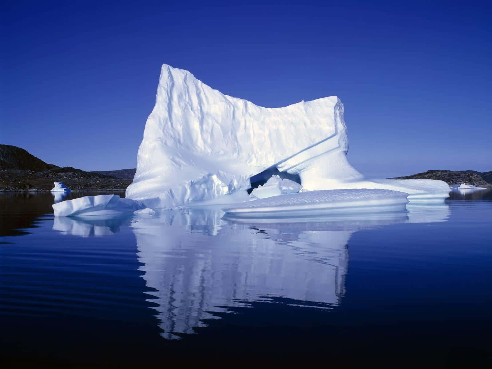 Huge Iceberg Blue Background
