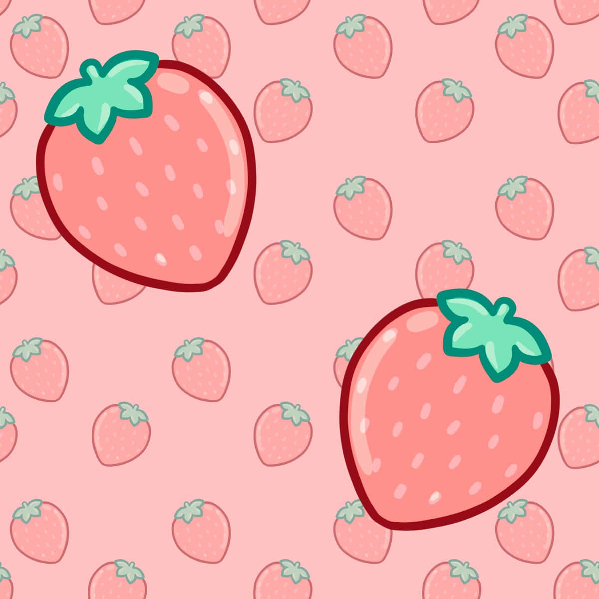 Huge Pastel Strawberry Art Background