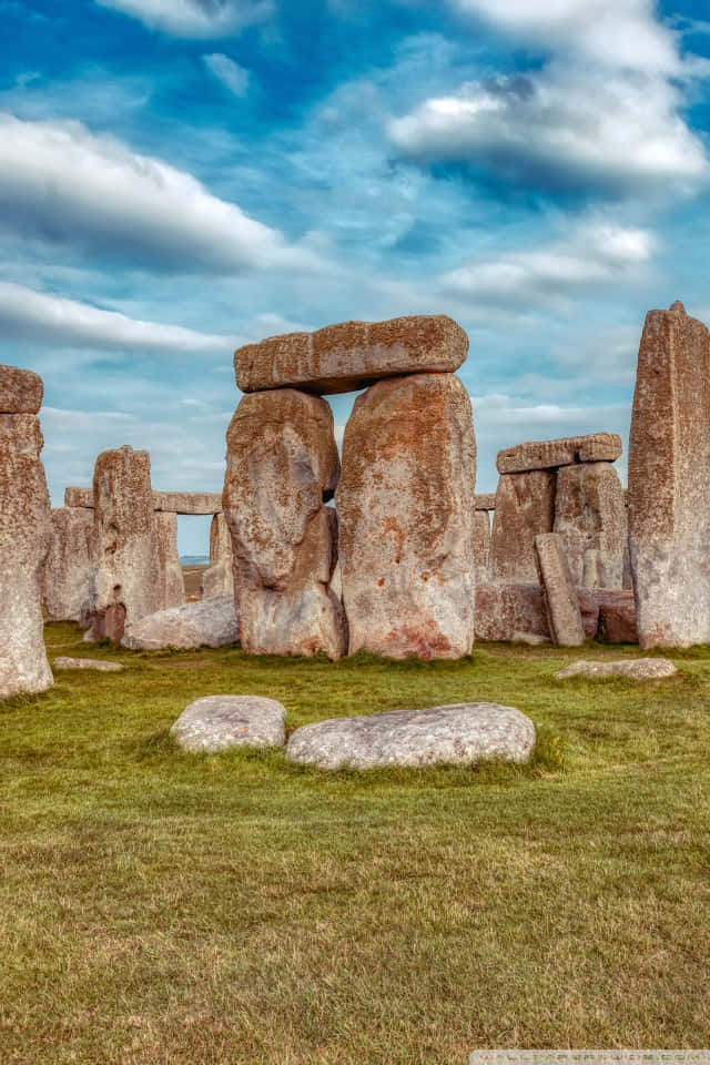 Huge Sandstone Slabs Of Stonehenge Background