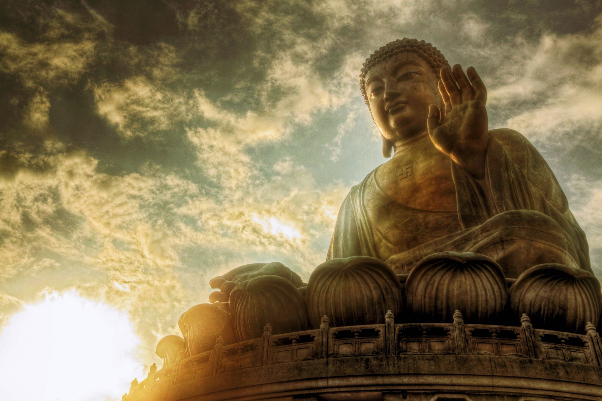 Huge Statue Of Buddha Hd Background