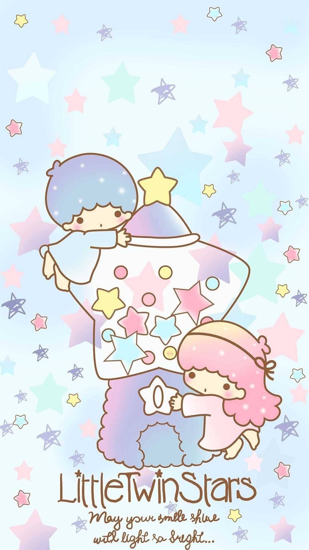 Hugging Little Twin Stars Background