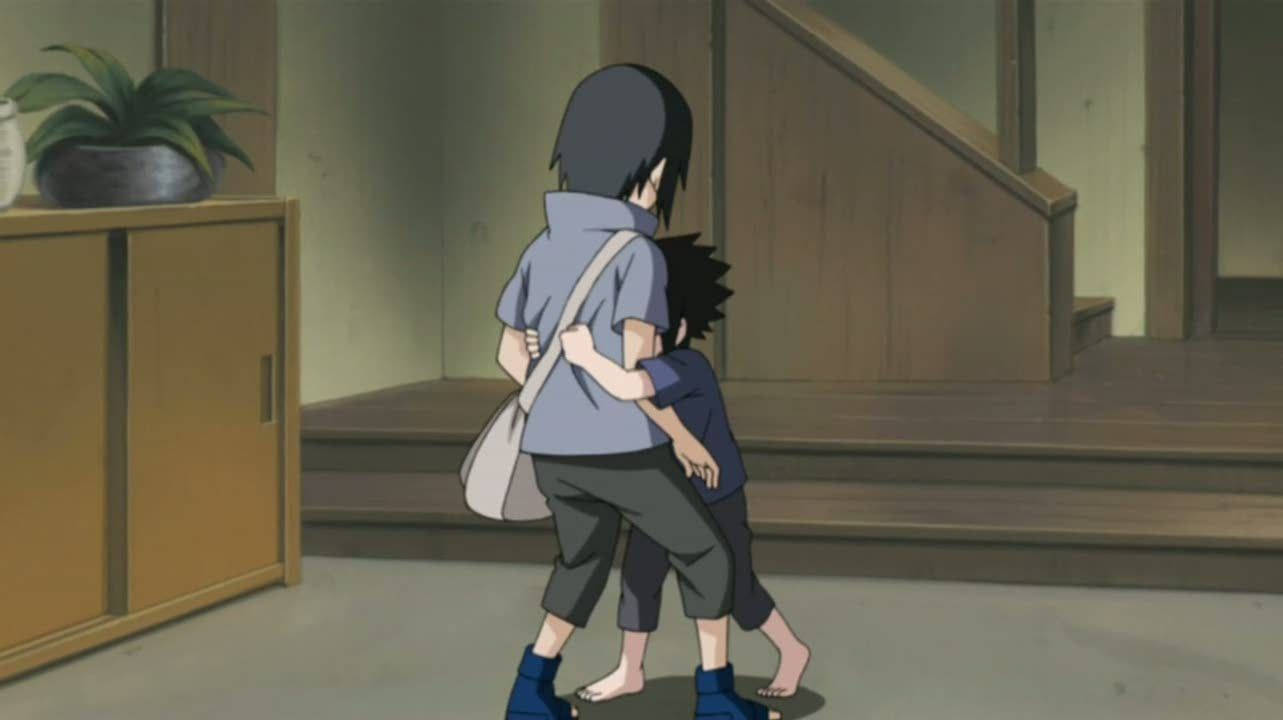 Hugging Naruto Itachi Uchiha 4k