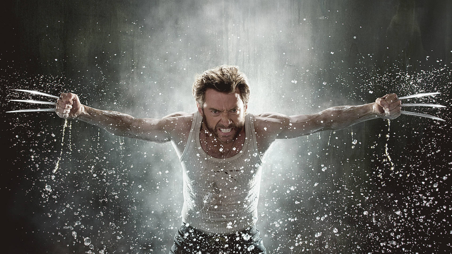 Hugh Jackman Wolverine Splashes Background