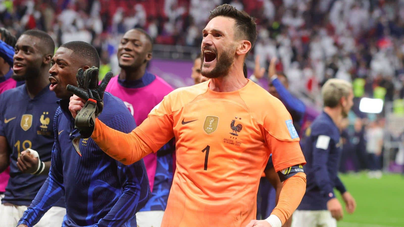 Hugo Lloris Celebrating Background