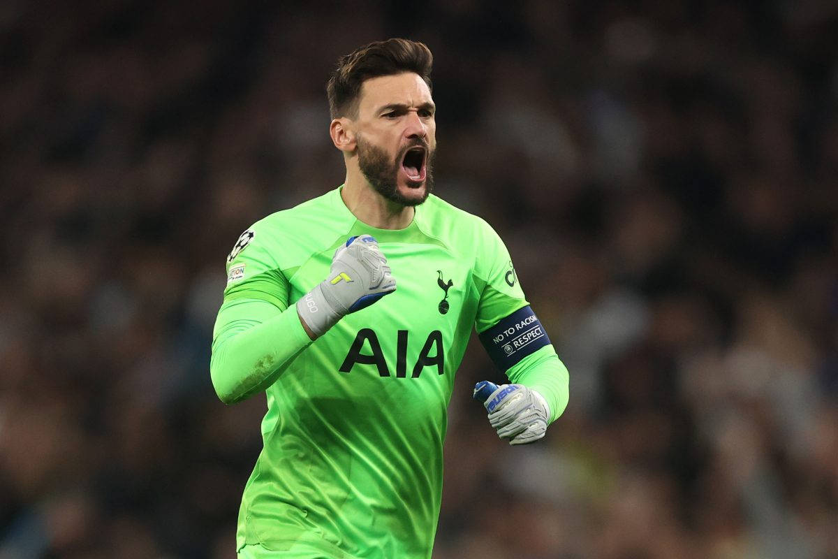 Hugo Lloris Fist Pump Cheering Background