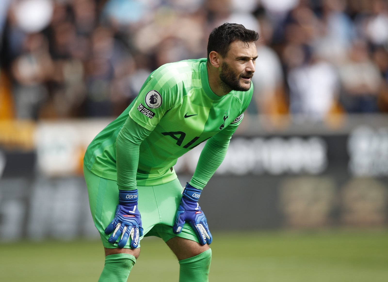 Hugo Lloris Focused Squint Background