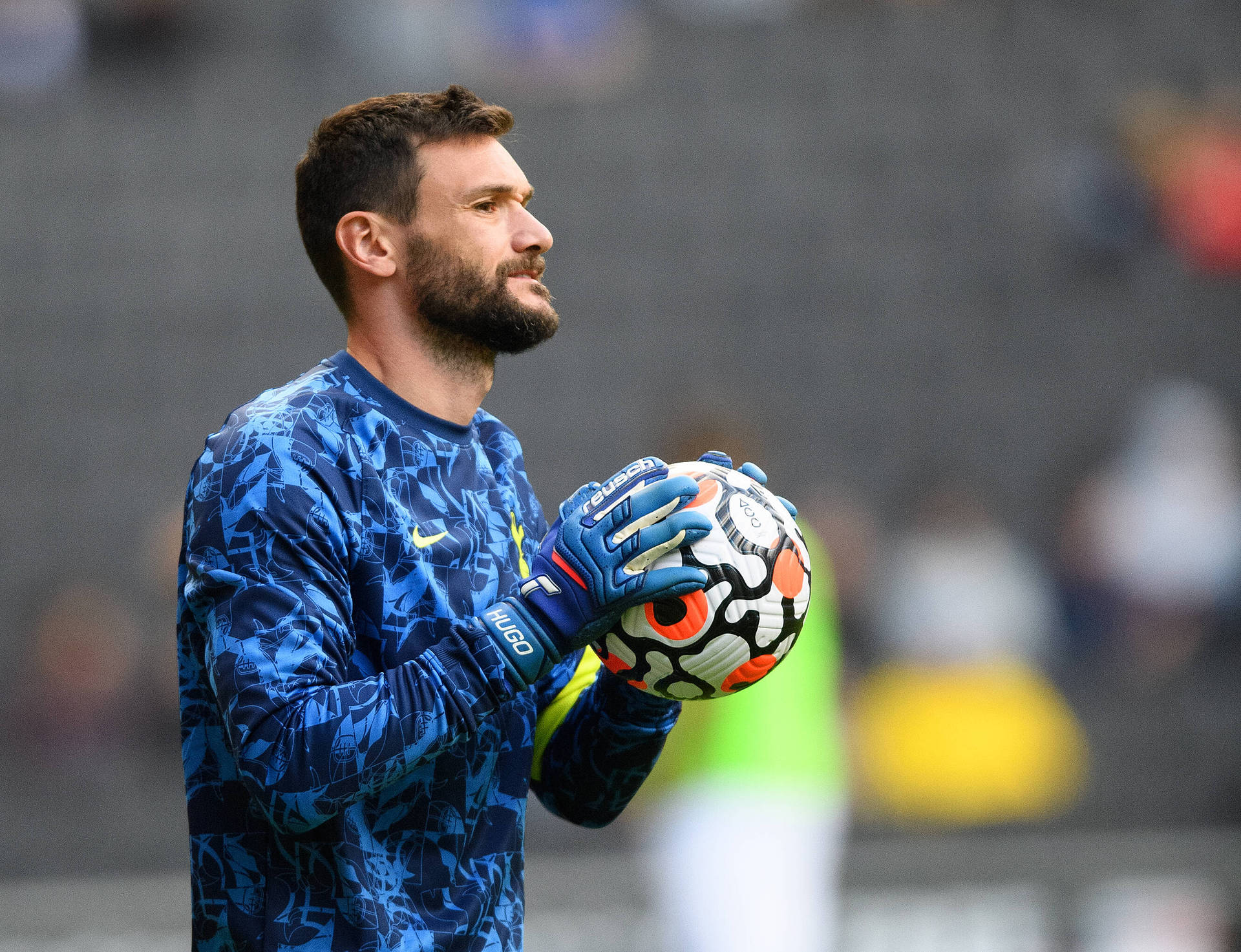 Hugo Lloris With Soccer Ball Background