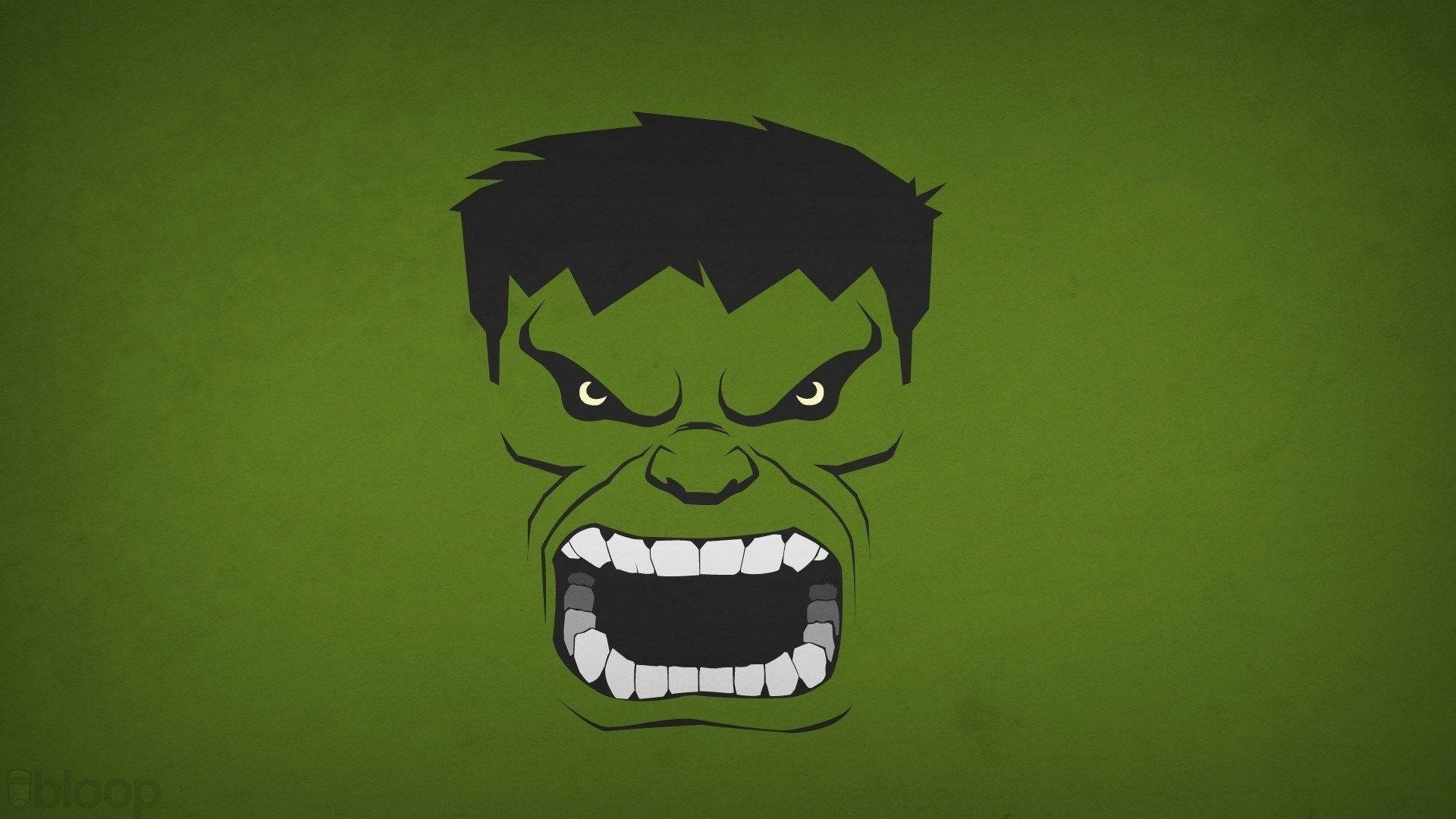 Hulk Head Green Background Background