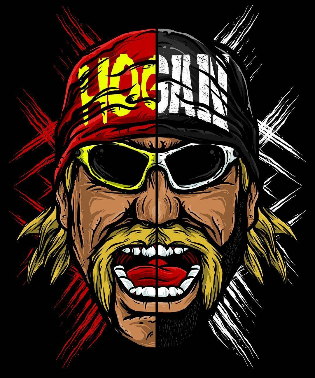 Hulk Hogan Cartoon Art Background