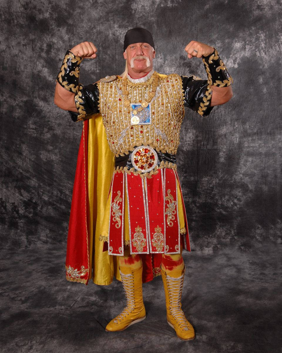 Hulk Hogan In Fancy Gladiator Outfit Background