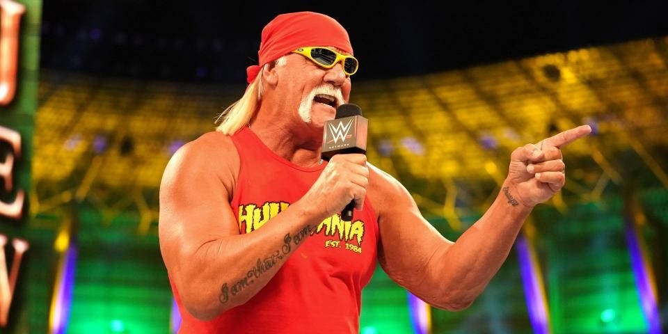 Hulk Hogan In Red Tank Top Background