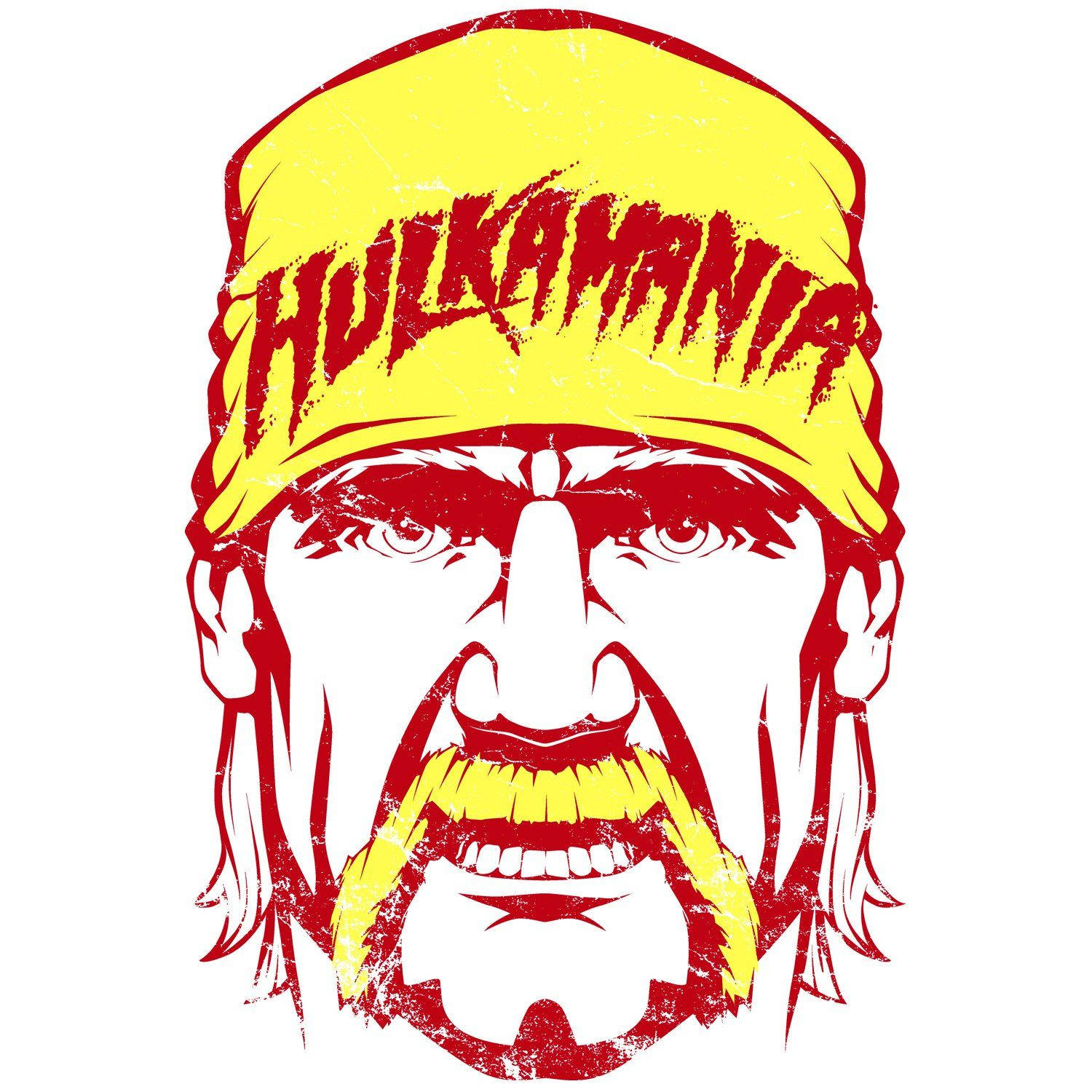 Hulk Hogan Portrait Vector Art Background
