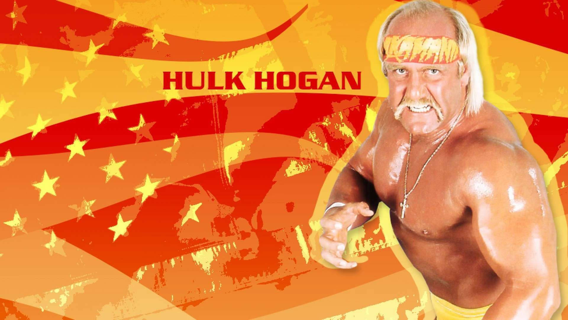 Hulk Hogan With Yellow Stars Background