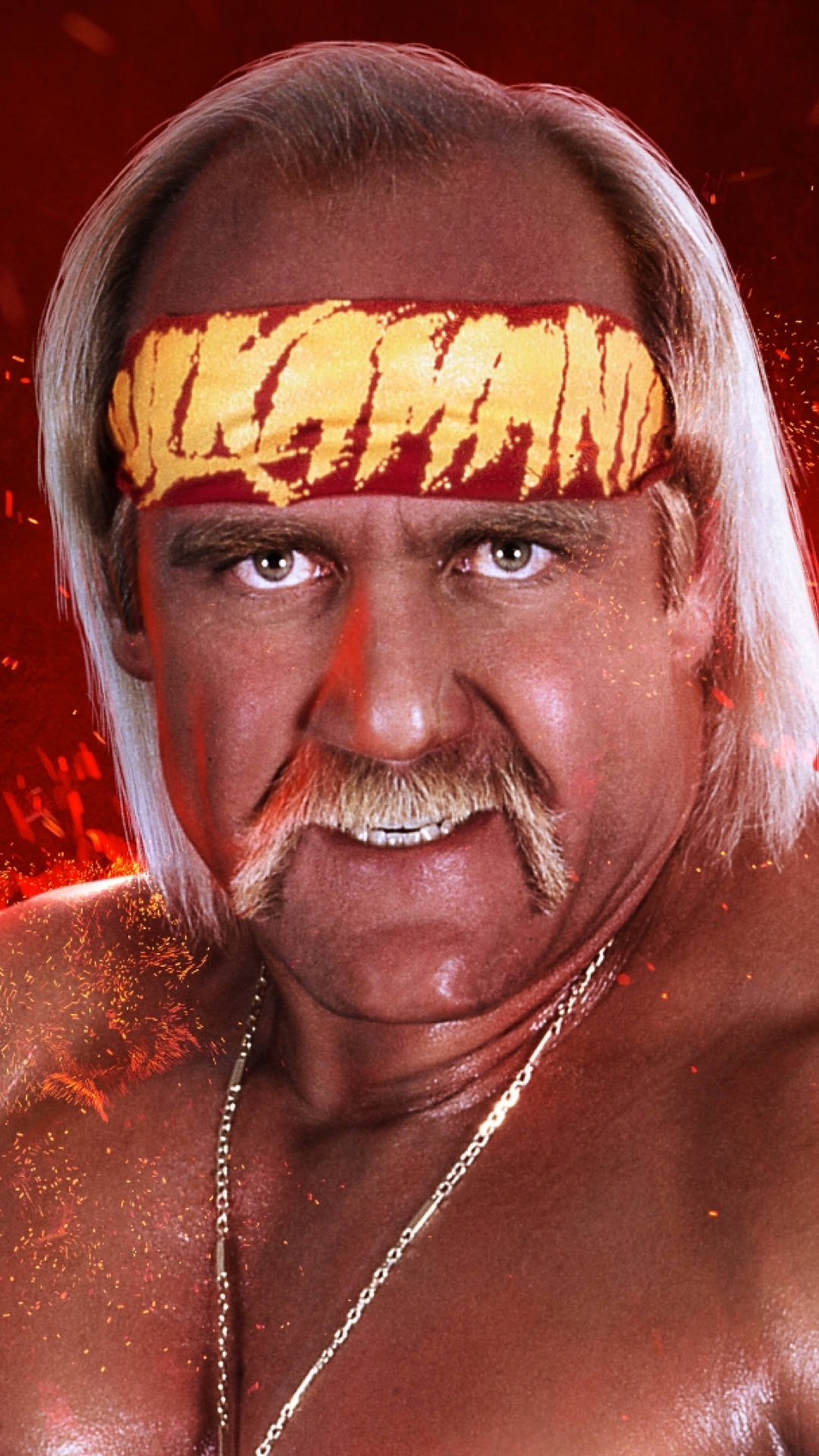 Hulk Hogan Yellow Hulkamania Bandana Background