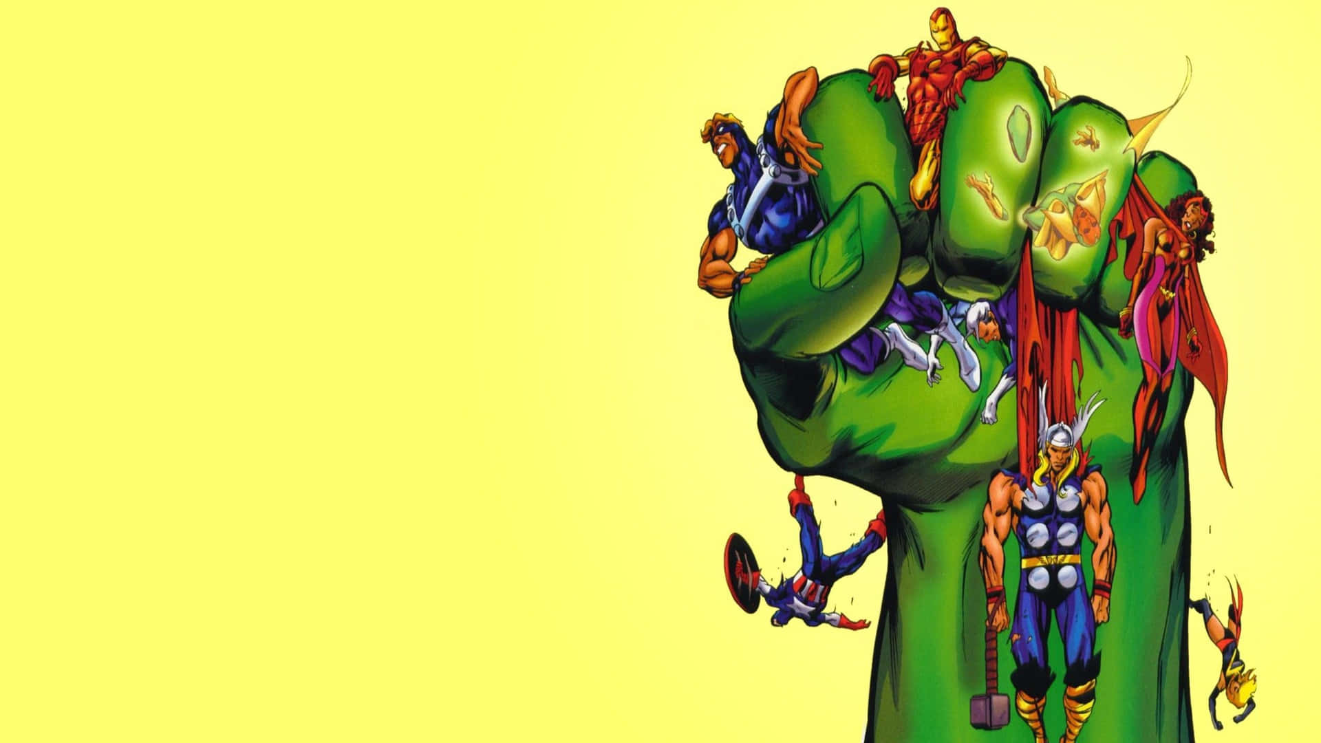 Hulk's Fist Marvel Comics 2560x1440 Background