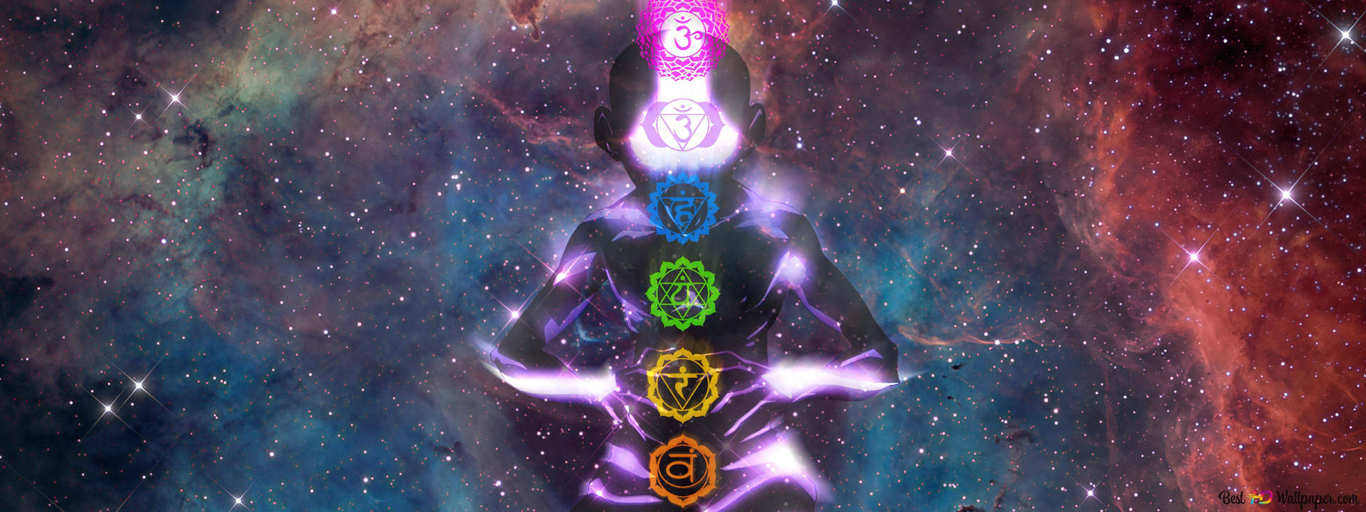 Human Body Chakra Elements Background