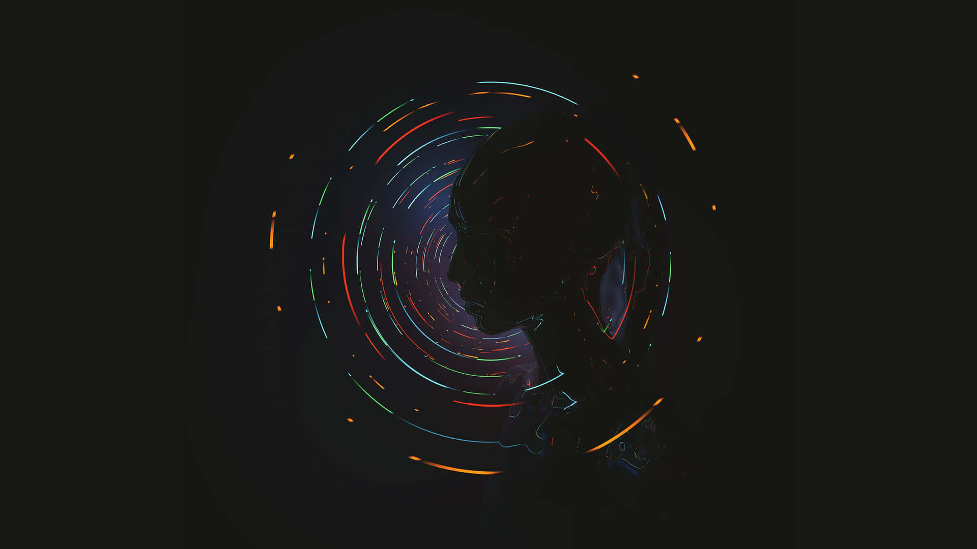 Human Head With Deep Psychological Meaning Background