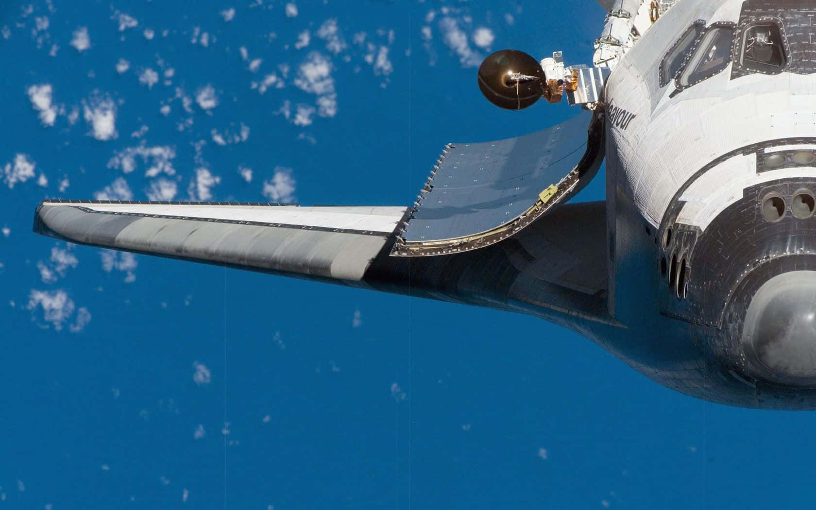 Human-made Space Shuttle Leaving The Earth's Atmosphere