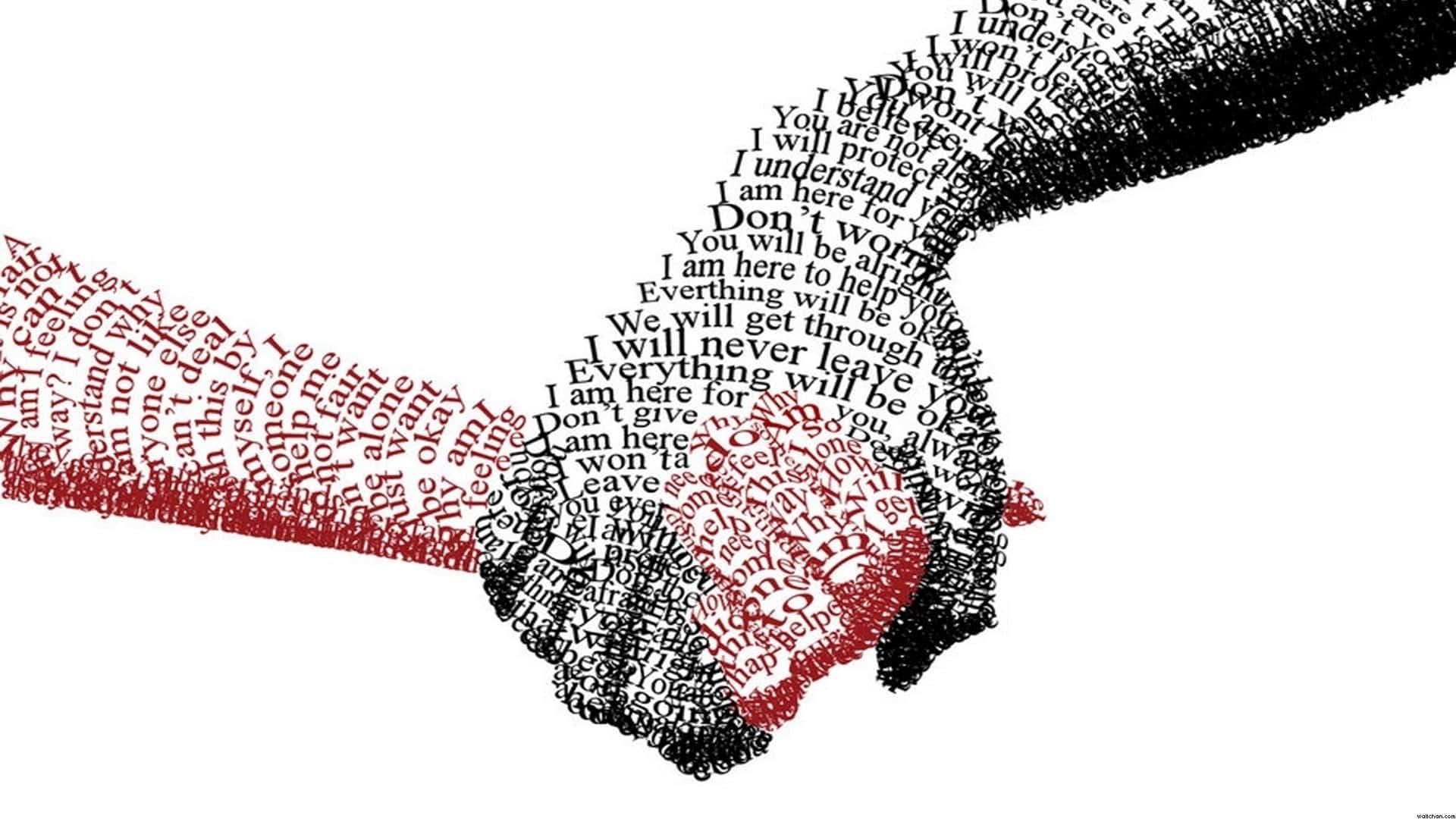 Humanitarian Hand Word Art Background