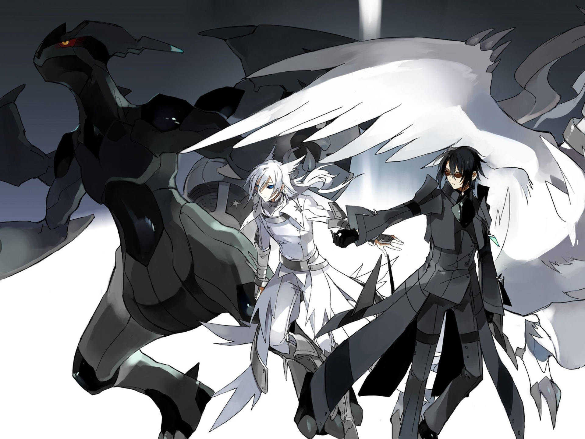 Humanized Zekrom And Reshiram Background