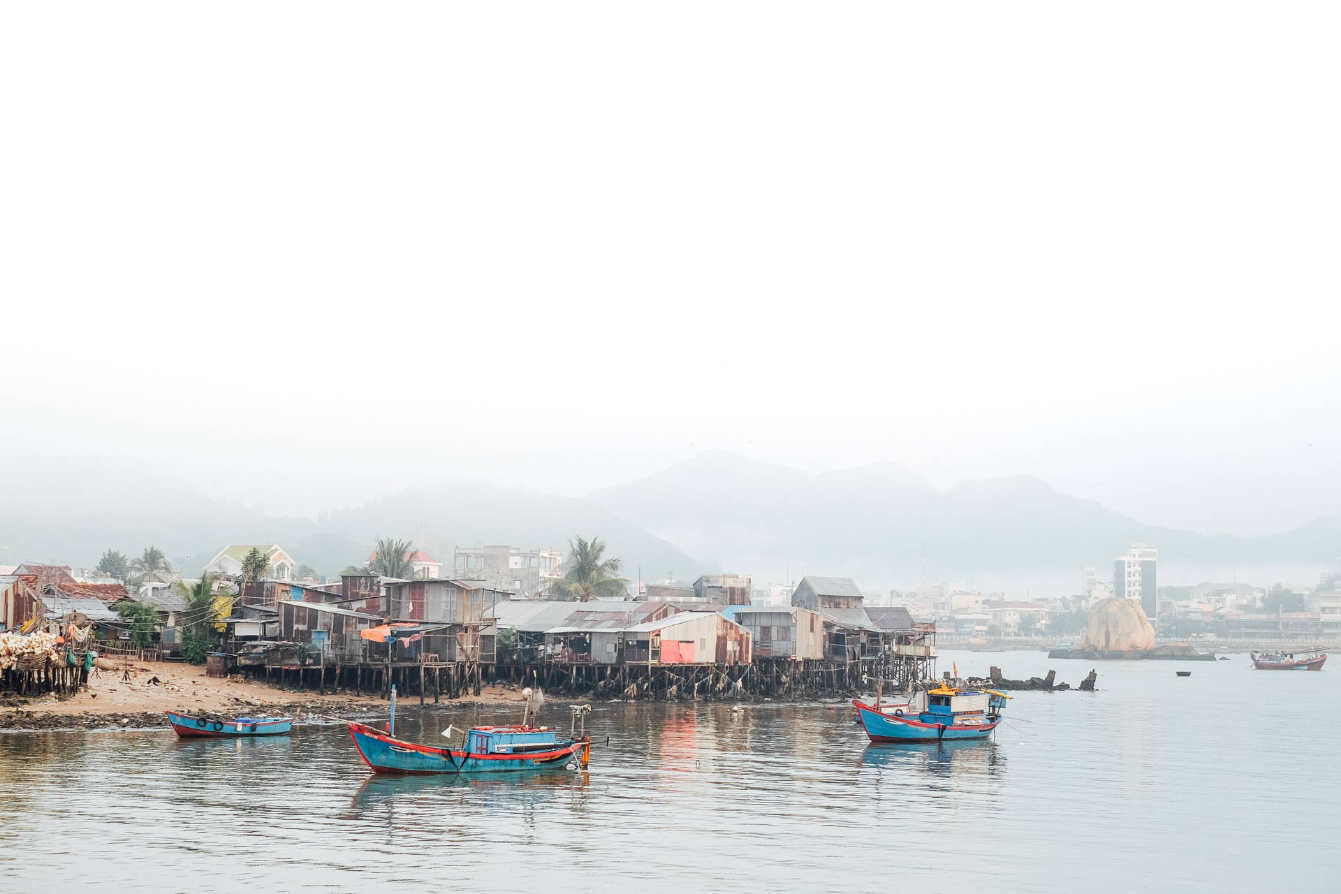 Humble River Town Background