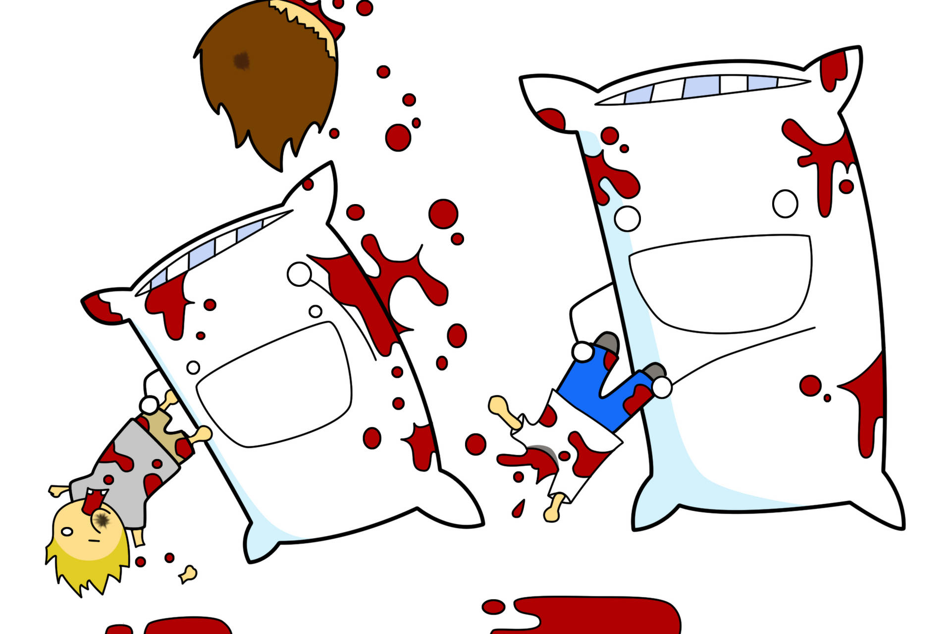 Humor Pillow Fight Background
