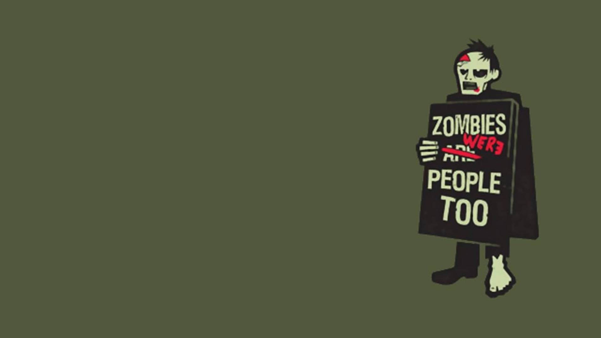 Humor Zombie Placard Background