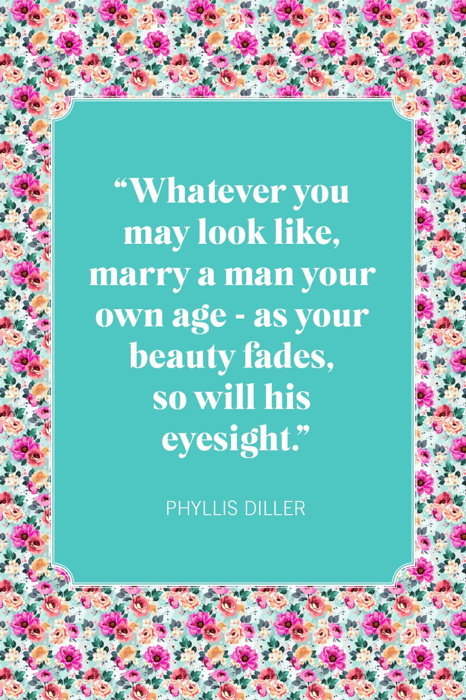 Humorous Marriage Advice Quote Phyllis Diller Background