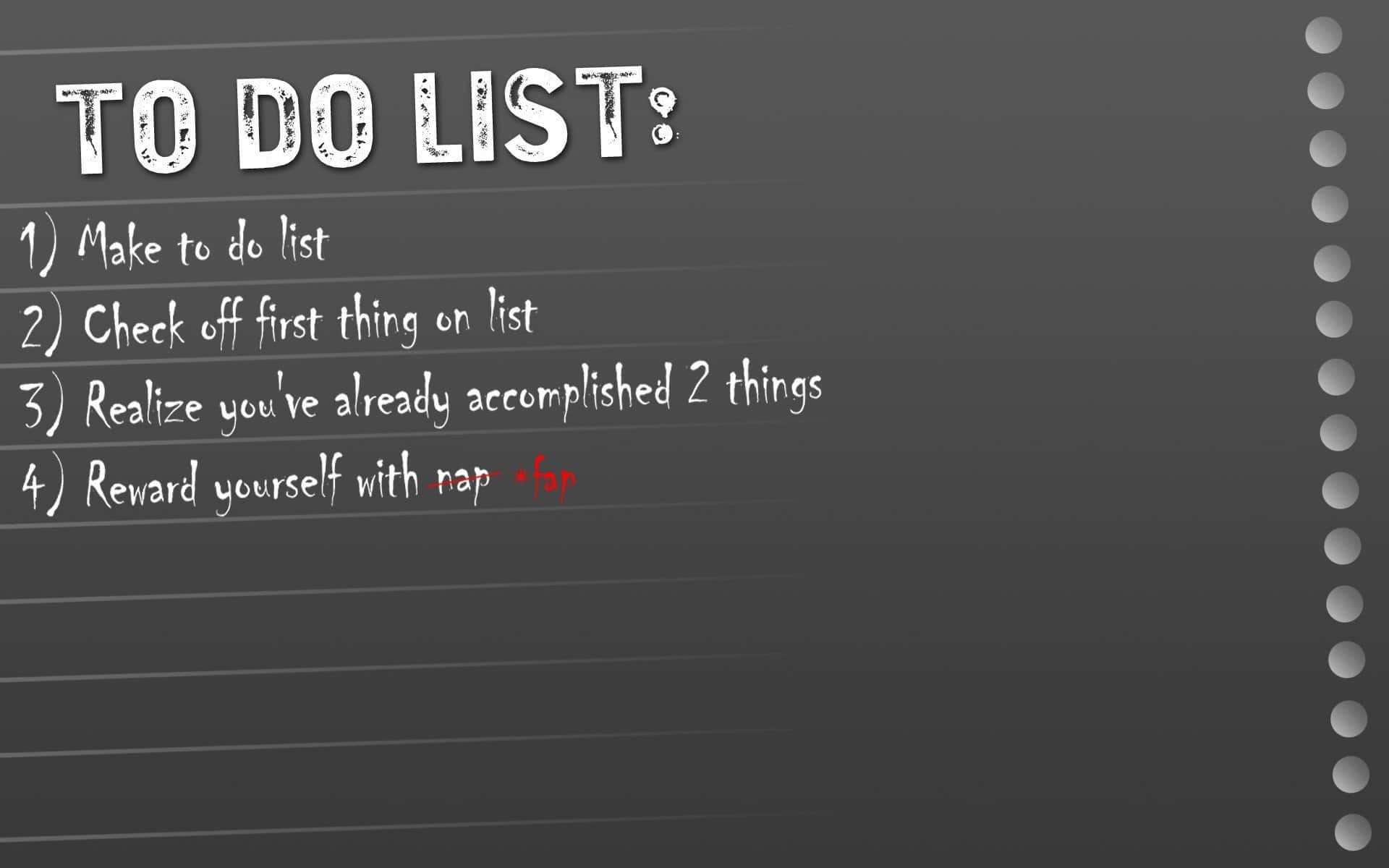 Humorous To Do List Background