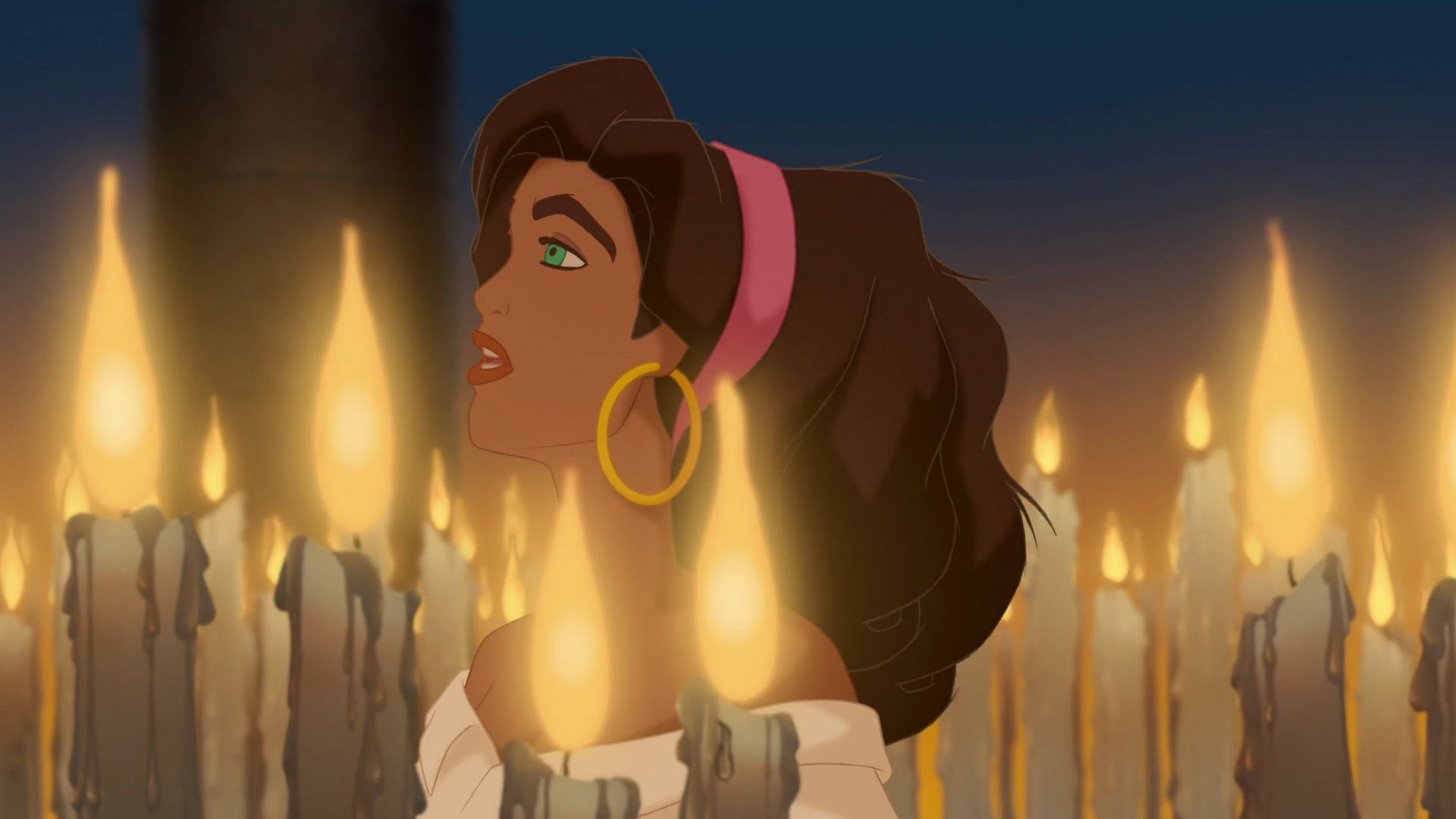 Hunchback Of Notre Dame Candlelit Esmeralda Background