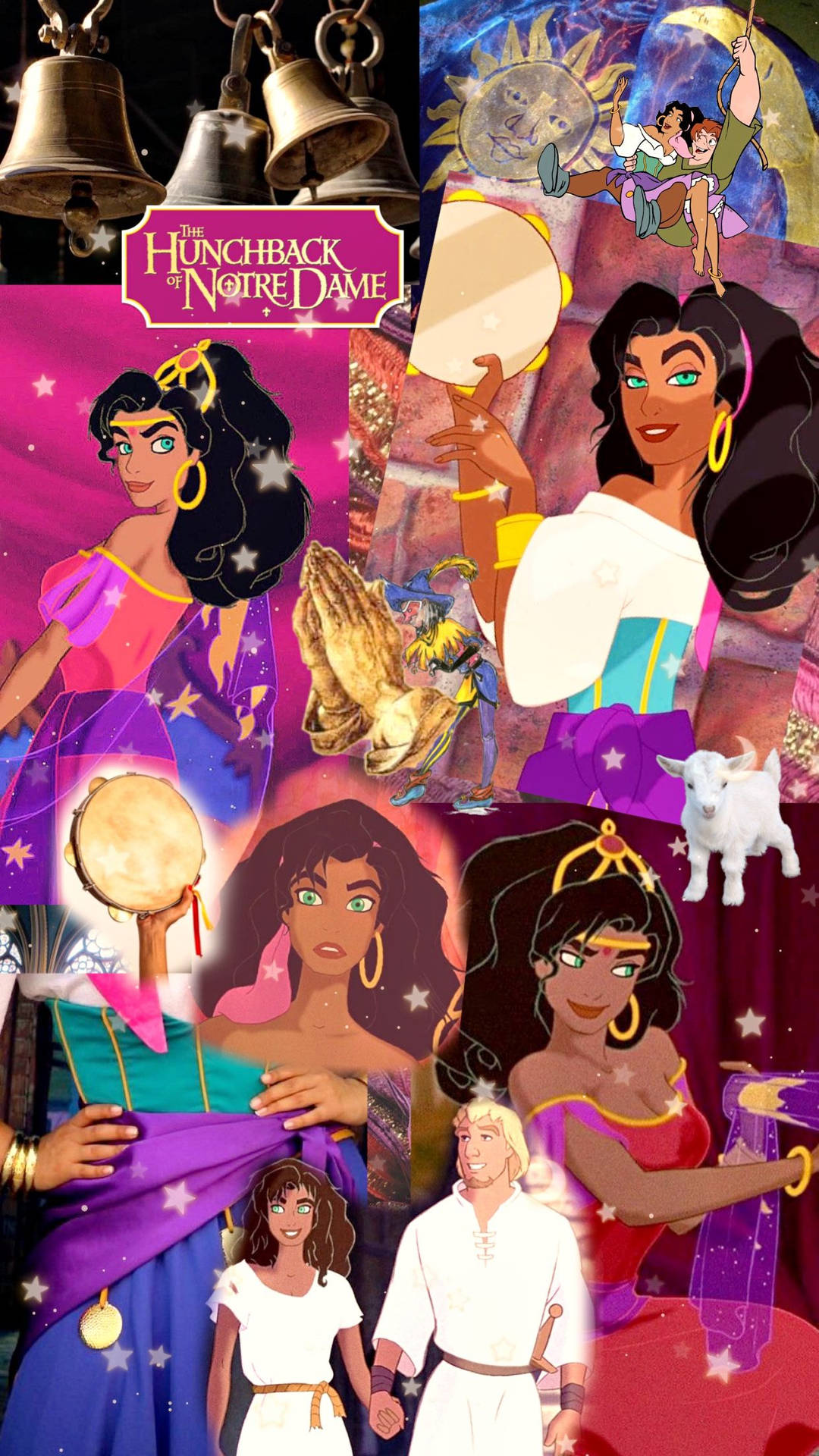 Hunchback Of Notre Dame Esmeralda Collage Background