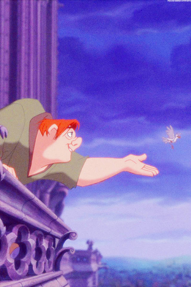 Hunchback Of Notre Dame Quasimodo And Bird Background