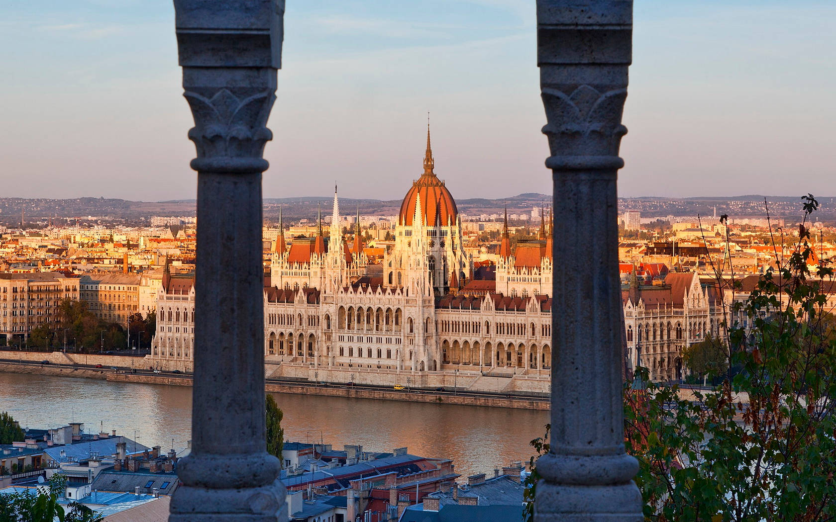 Hungarian Parliament Building In Hungary Background