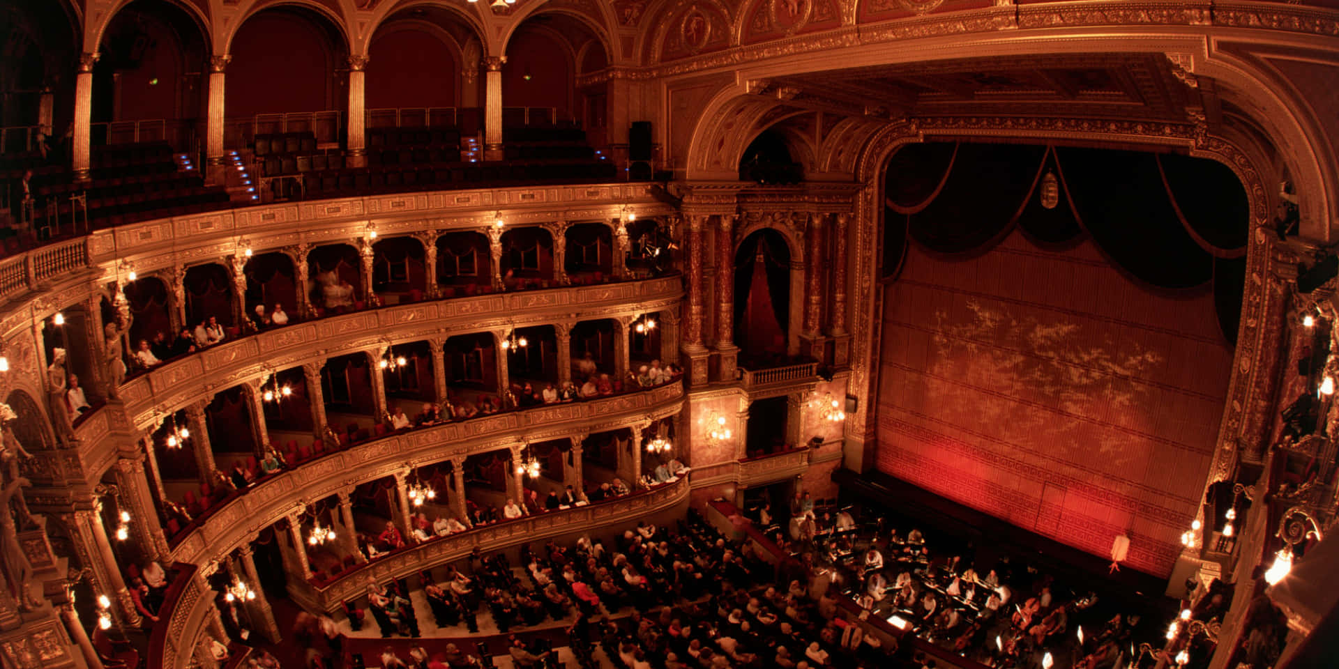 Hungarian State Opera And Theater House Background