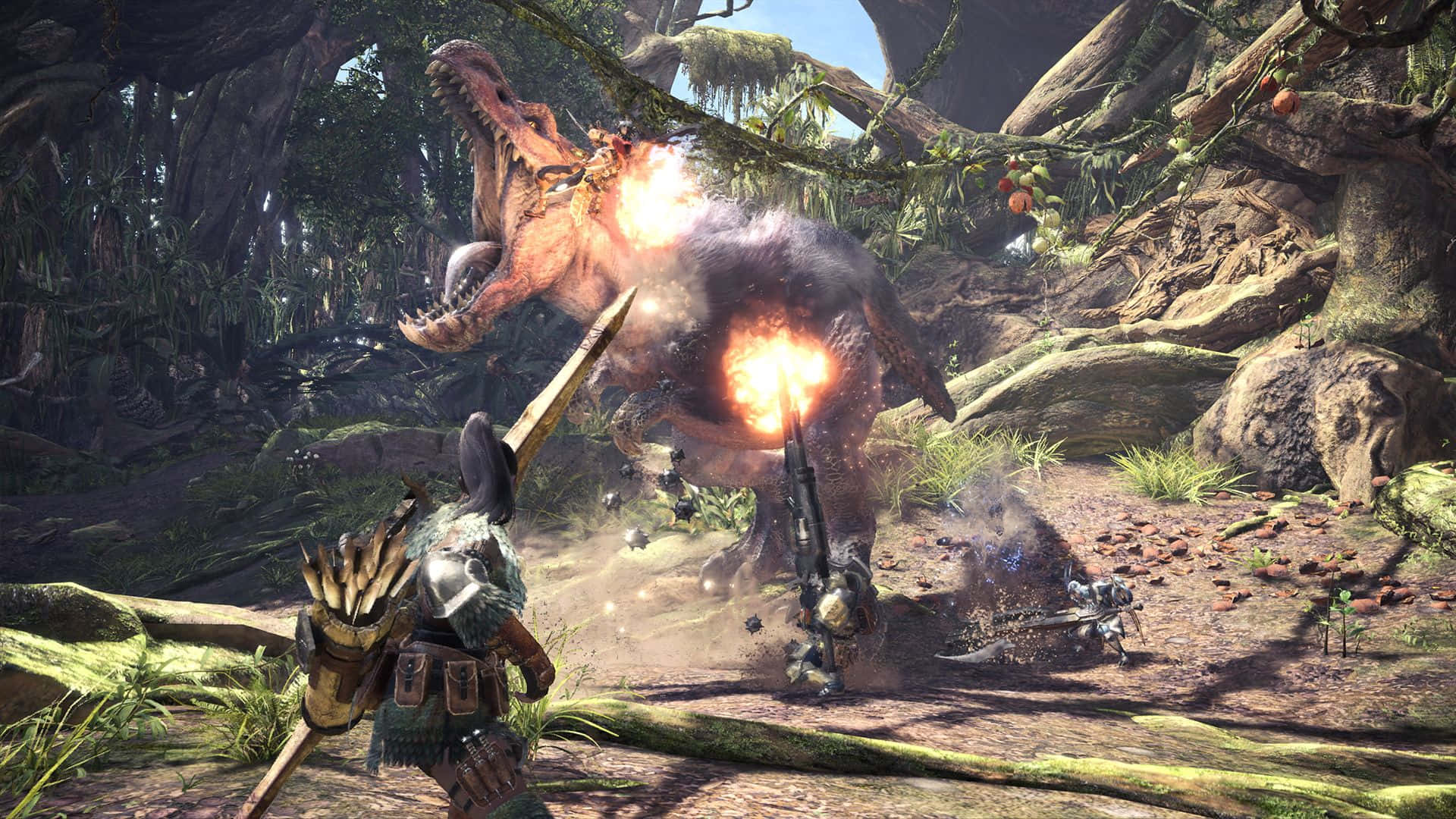 Hunt Giant Monsters In The World Of Monster Hunter Background