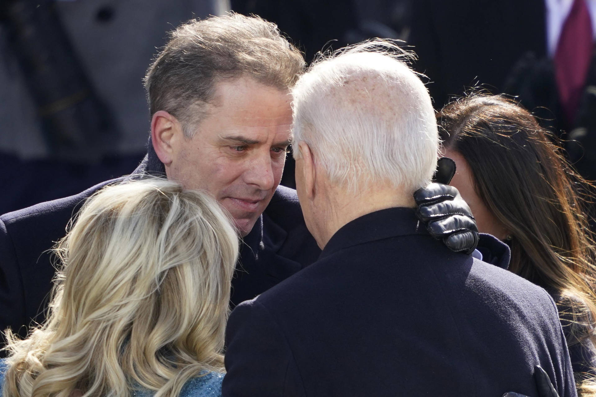 Hunter Biden Hugs Father