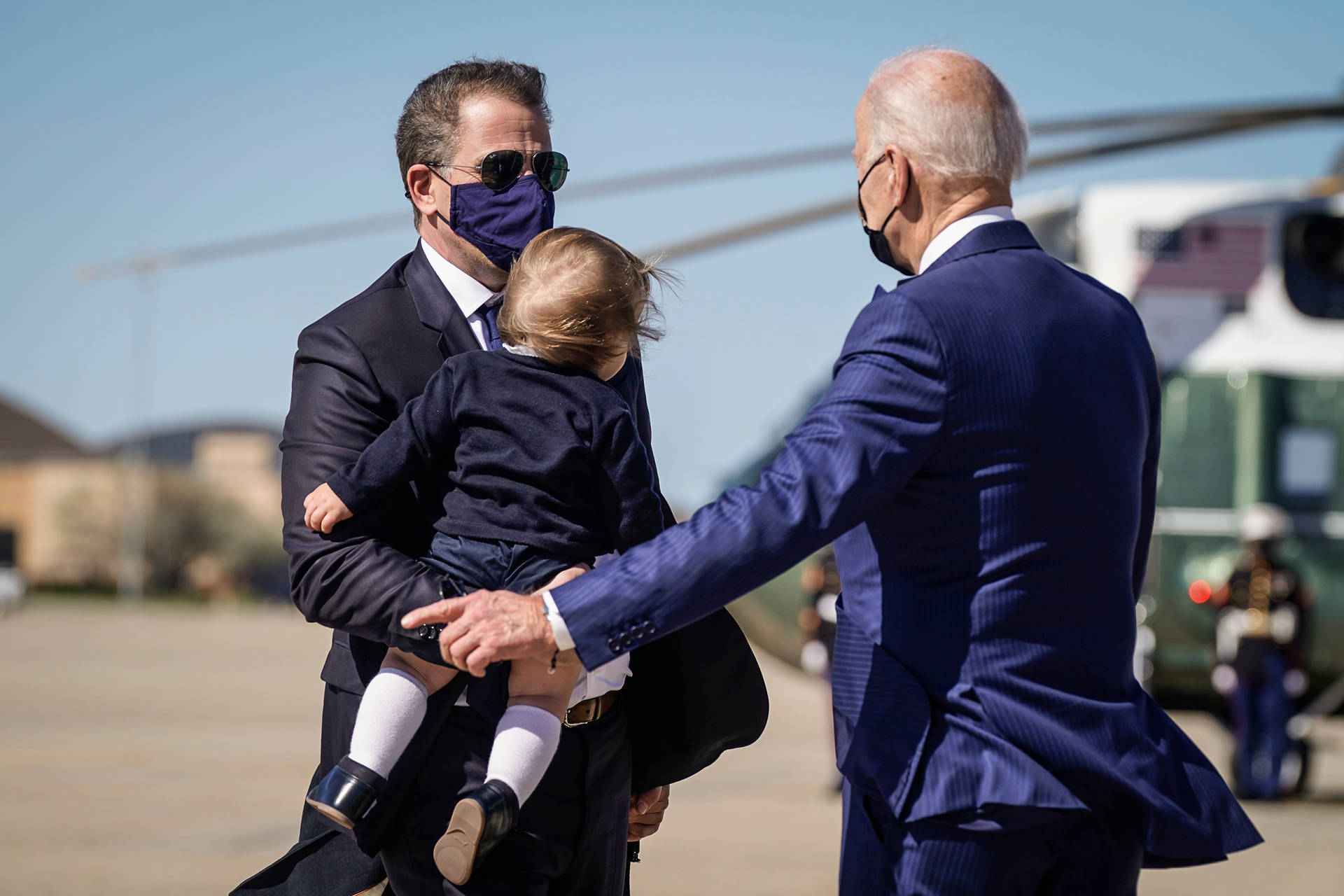 Hunter Biden With Father Background