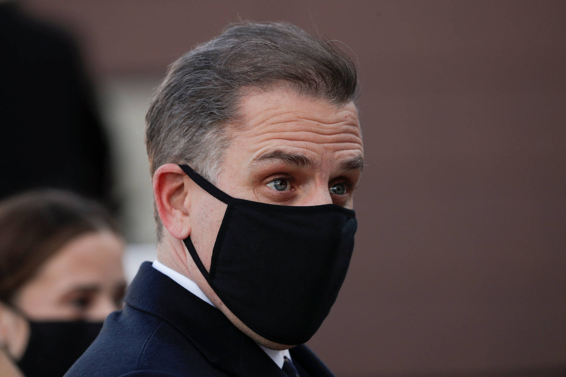 Hunter Biden With Mask Background