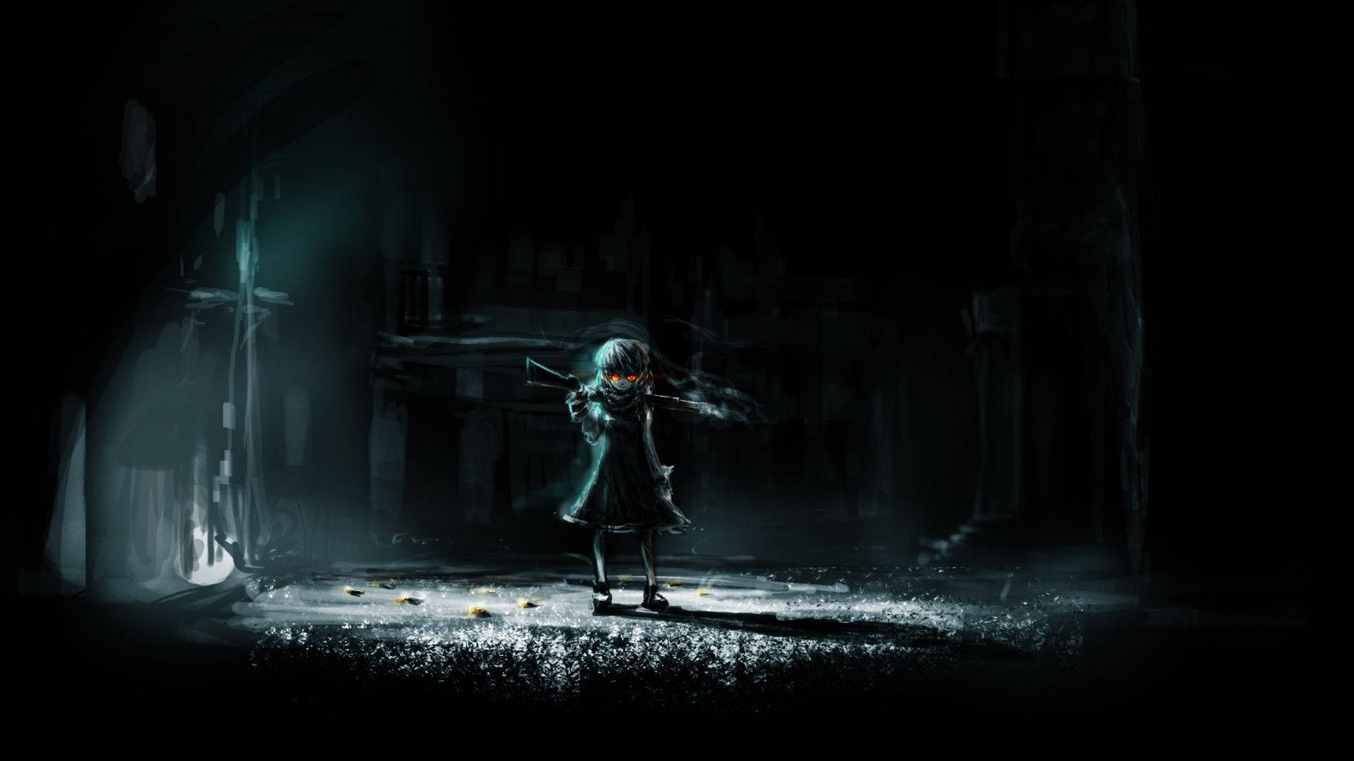 Hunter Girl Dark Aesthetic Background