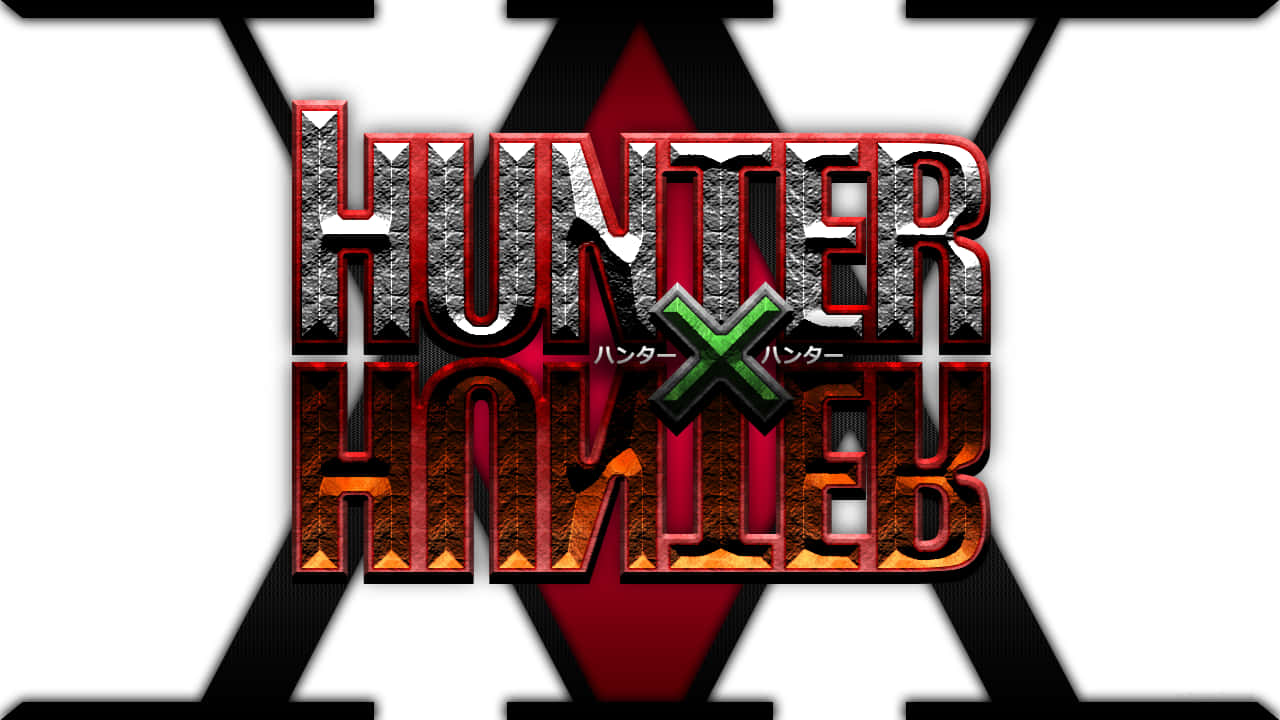 Hunter X Hunter Logo Illustrated In A Bright Green Color Background