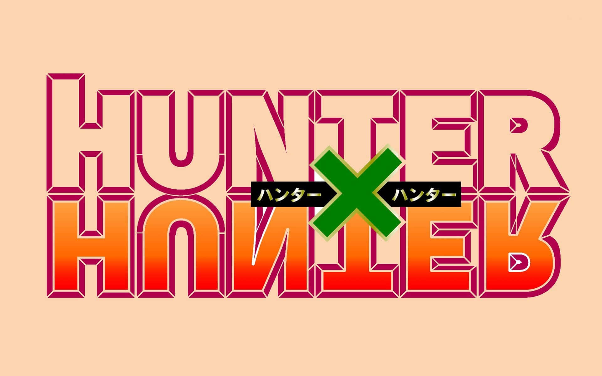 Hunter X Hunter Logo Peach Background Background