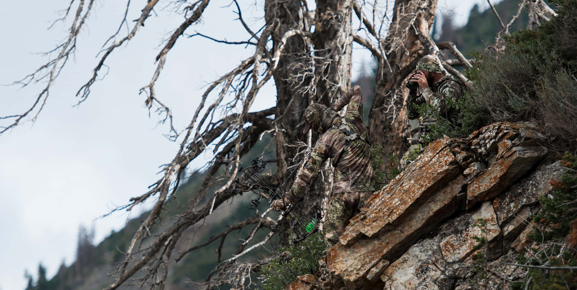 Hunting Camo On The Ground Background