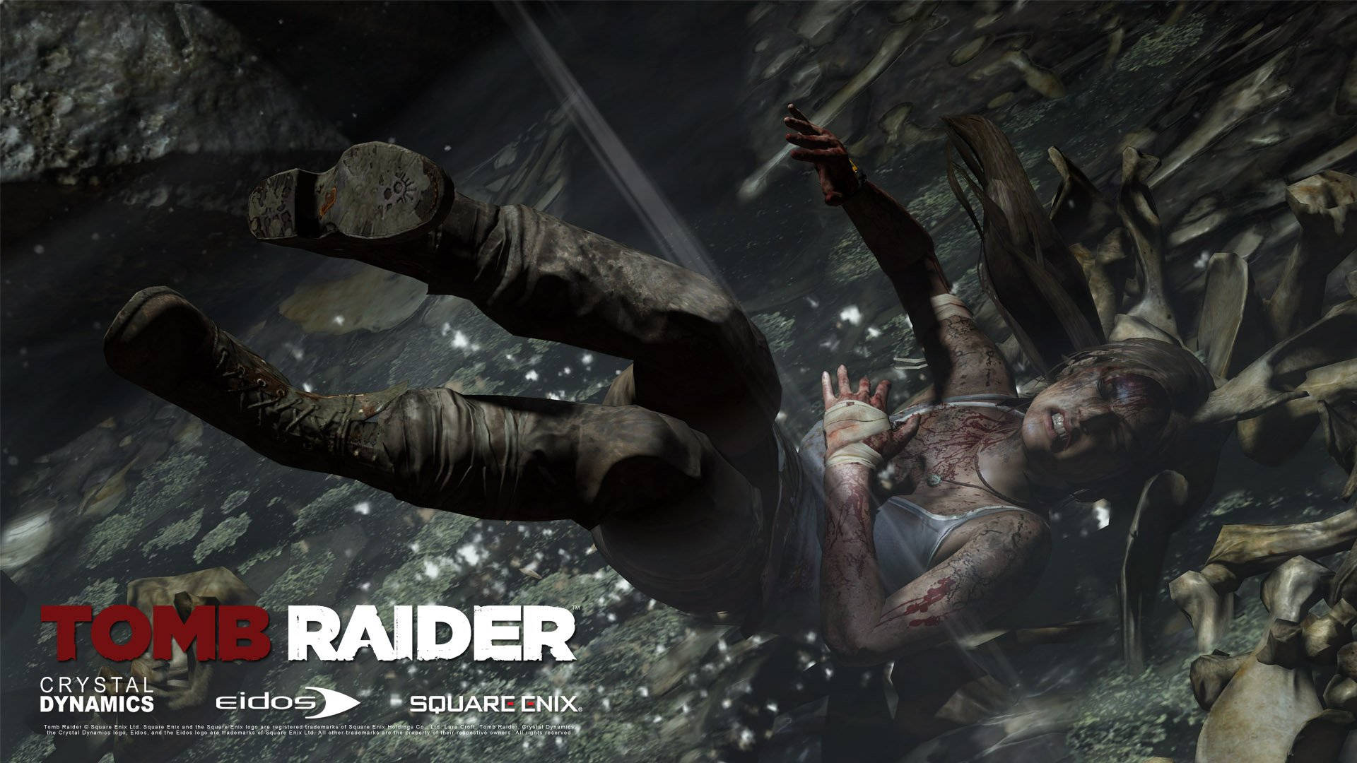 Hurting Lara From Tomb Raider Game Background