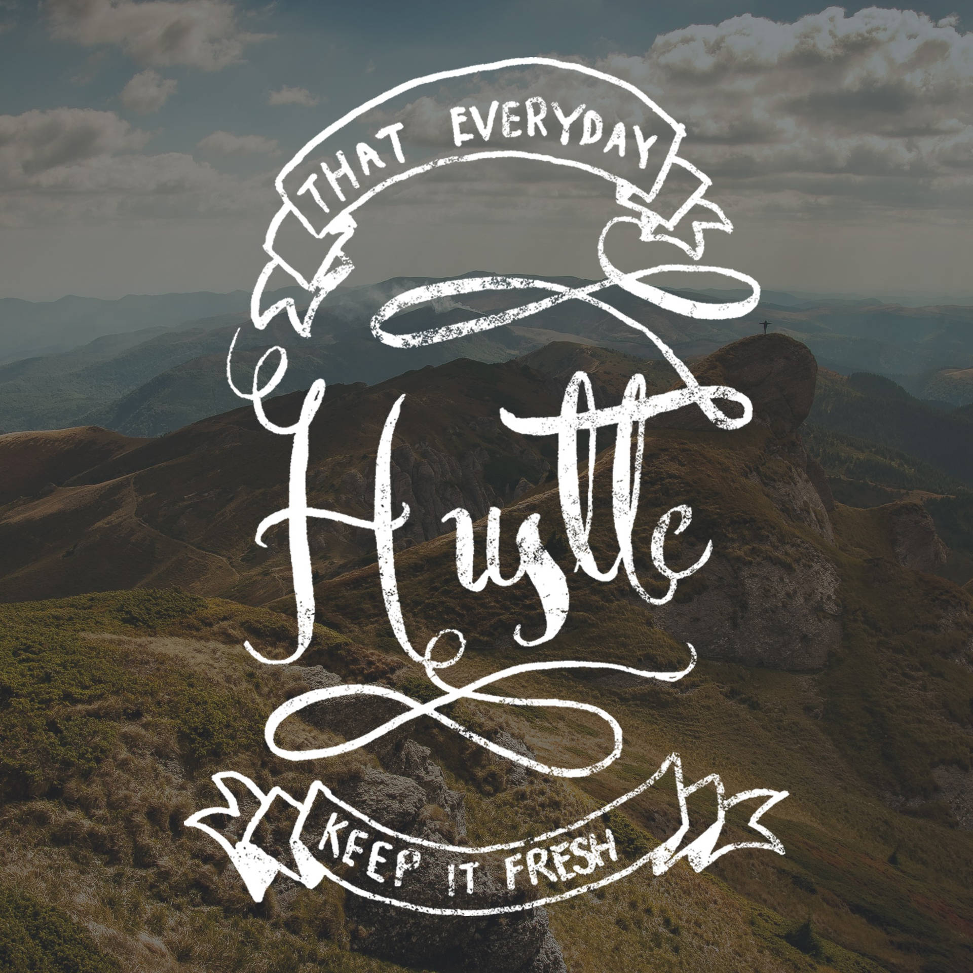 Hustle Hard Chalk Font Background